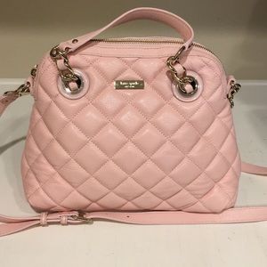 Kate Spade - Baby pink leather quilted handbag